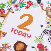 rainforest-age-2-birthday-sign-and-easel|LLSTWRAINFOREST2A4|Luck and Luck|2